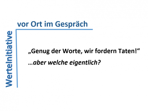 WerteInitiative vor Ort in mehreren deutschen Städten