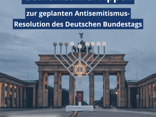 Gemeinsamer Appell zur geplanten Antisemitismus-Resolution des Deutschen Bundestags