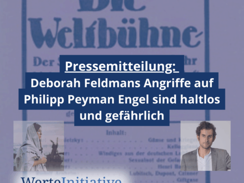 Pressemitteilung: Deborah Feldmans Angriffe auf Philipp Peyman Engel sind haltlos und gefährlich