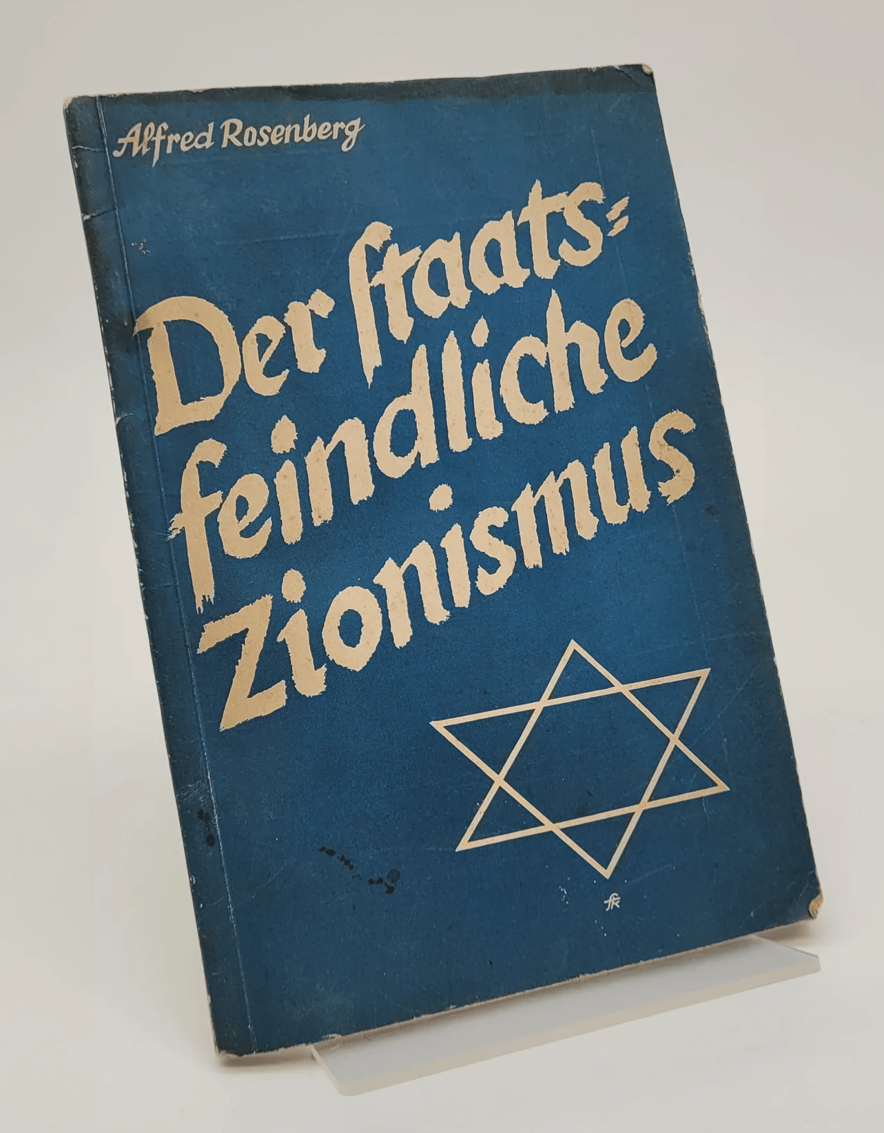 Ausgabe der Schrift "Der staatsfeindliche Zionismus" von Alfred Rosenberg aus dem Jahr 1938