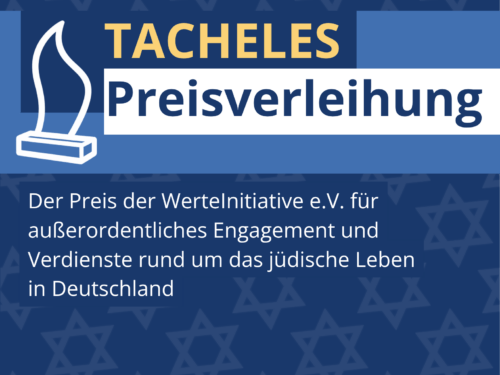 Pressemitteilung: WerteInitiative verleiht Tacheles-Preis 2026 an die Redaktion der Jüdischen Allgemeinen