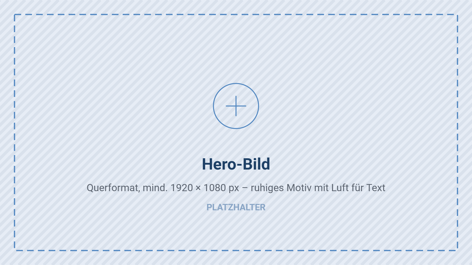 Platzhalter für das Hero-Bild